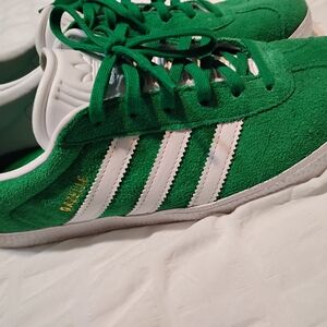 Green Adidas Suede Sneakers